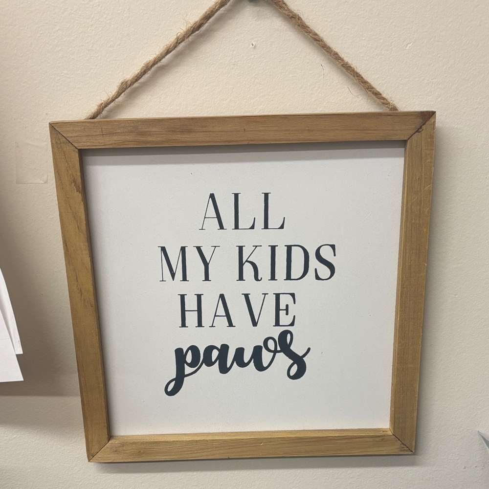 Wooden Framed Wall Art with Quote
